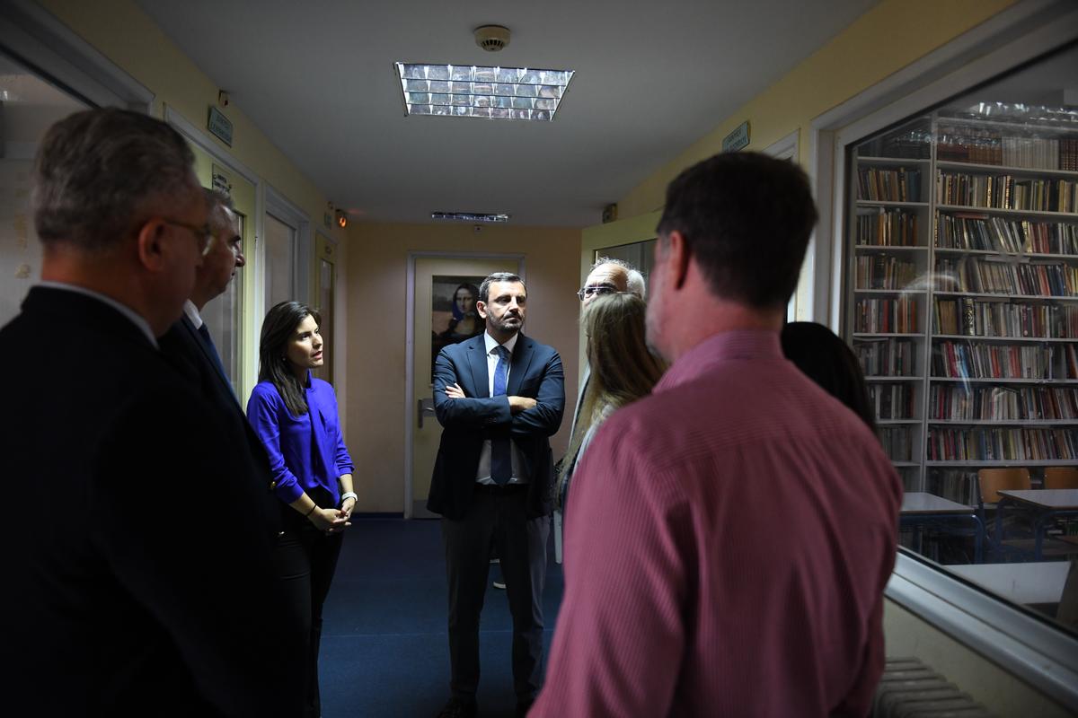 Επίσκεψη του Υφυπουργού Προστασίας του Πολίτη Ανδρέα Νικολακόπουλου, στο Ειδικό Σωφρονιστικό Κατάστημα Νέων Αυλώνα, με αφορμή την έναρξη της νέας Σχολικής χρονιάς