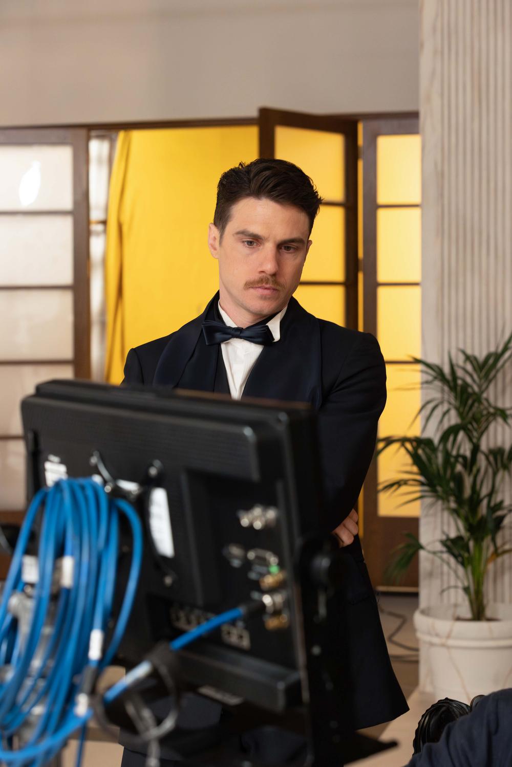 Backstage φωτογραφία από τα γυρίσματα του Grand Hotel