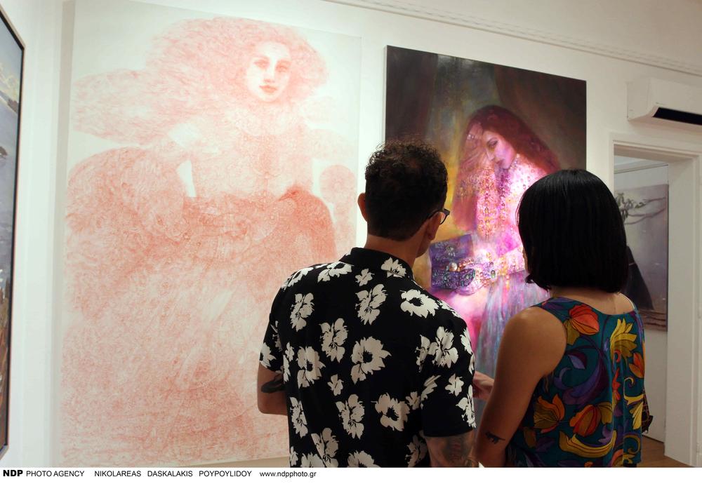 Εσωτερικός χώρος του Ιδρύματος Κυδωνιέως με εκθέματα