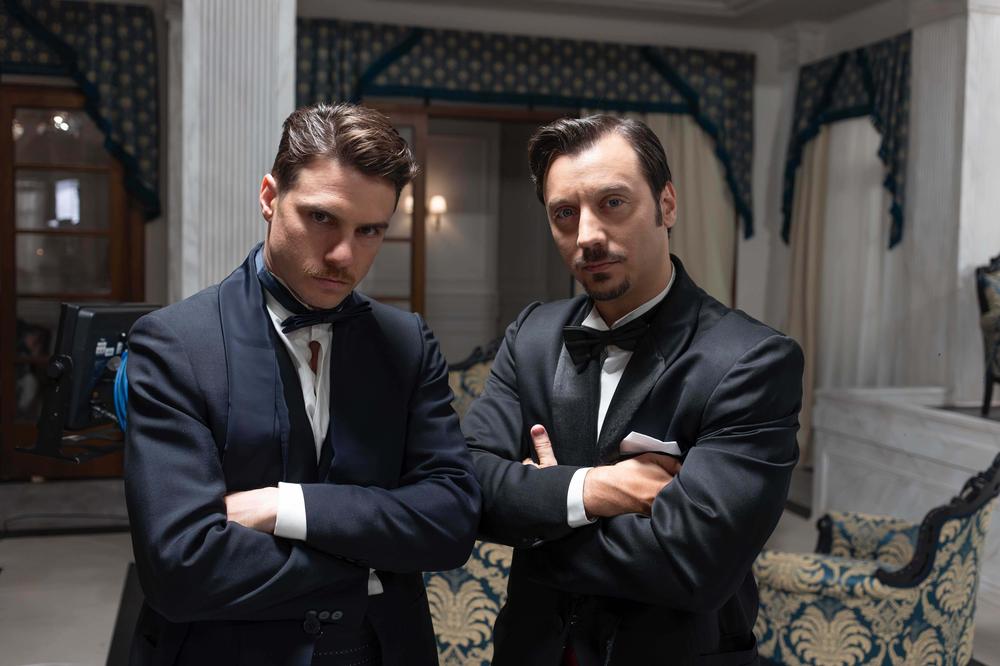 Backstage φωτογραφία από τα γυρίσματα του Grand Hotel