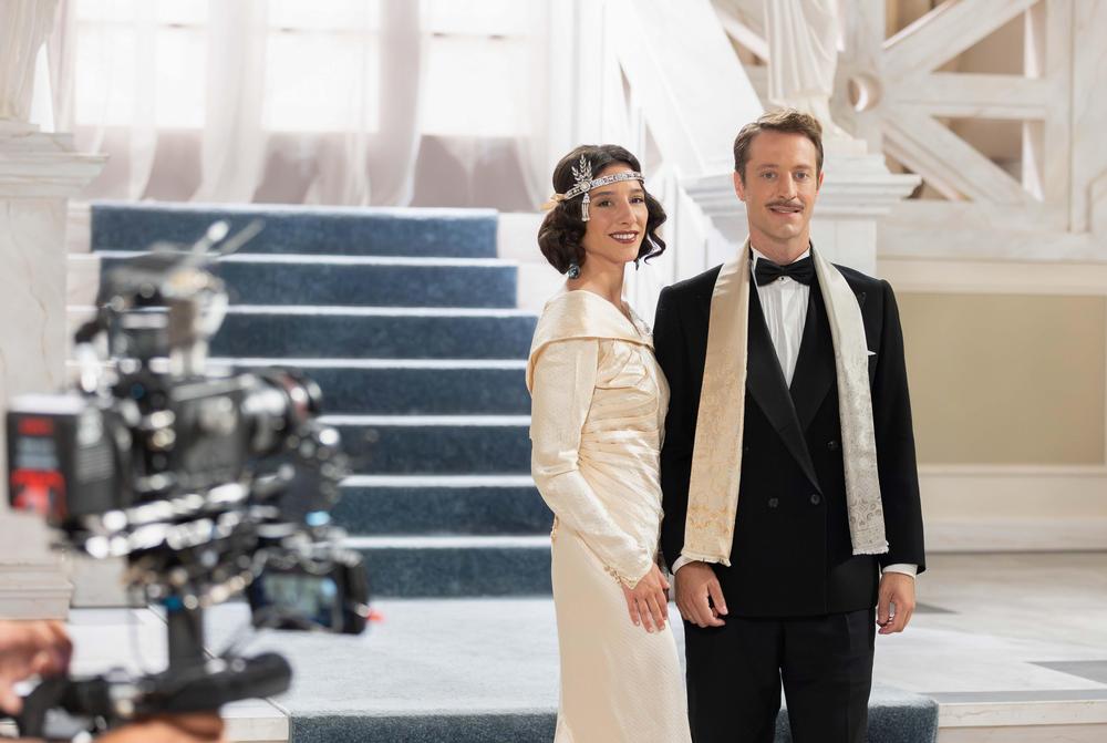 Backstage φωτογραφία από τα γυρίσματων του Grand Hotel