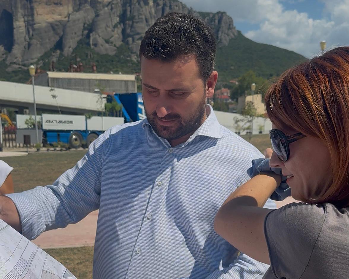 Αυτοψία Αβραμόπουλου στις εν εξελίξει εργασίες αναβάθμισης του Δημοτικού Πάρκου Καλαμπάκας «Χρ. Σινάνης»