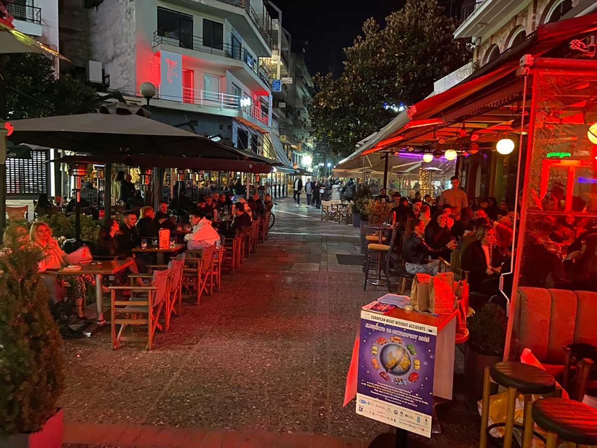 Δράση «Νύχτα χωρίς ατυχήματα» στα Τρίκαλα με το μήνυμα «Αλκοόλ και οδήγηση δεν πάνε μαζί»