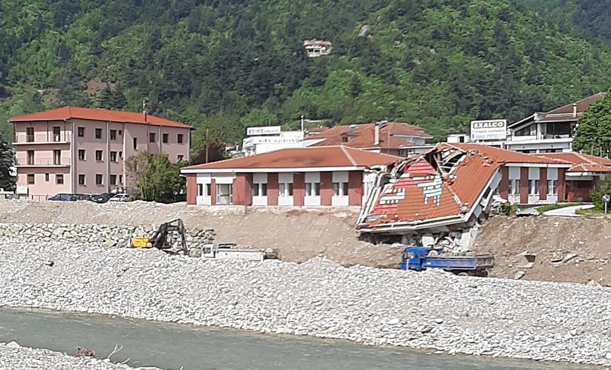 Καταστροφές από τις πλημμύρες στο Μουζάκι