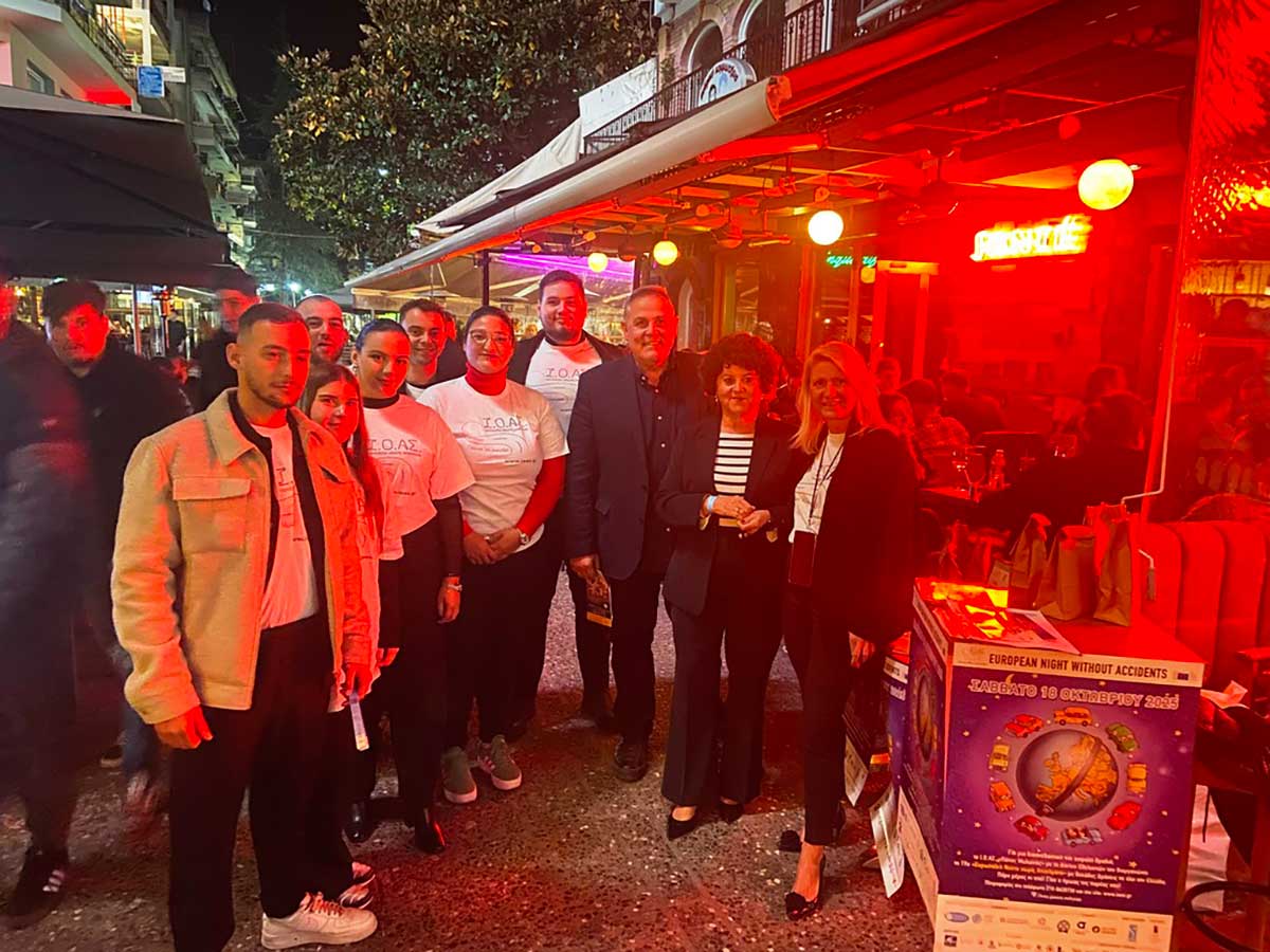 Δράση «Νύχτα χωρίς ατυχήματα» στα Τρίκαλα με το μήνυμα «Αλκοόλ και οδήγηση δεν πάνε μαζί»