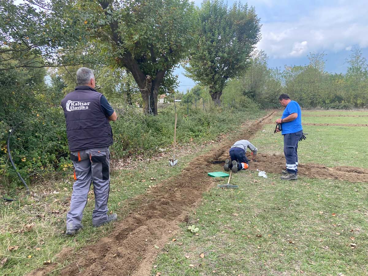 Αρδευτικό σύστημα στο αθλητικό πάρκο Διαλεχτού από τον Δήμο Τρικκαίων
