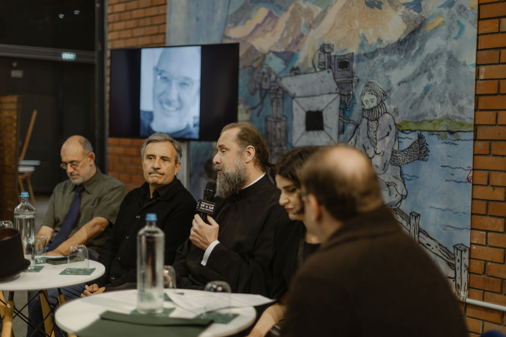 Ορέστης Ανδρεαδάκης και Ελένη Ανδρουτσοπούλου στο masterclass του Γιώργου Τσεμπερόπουλου.