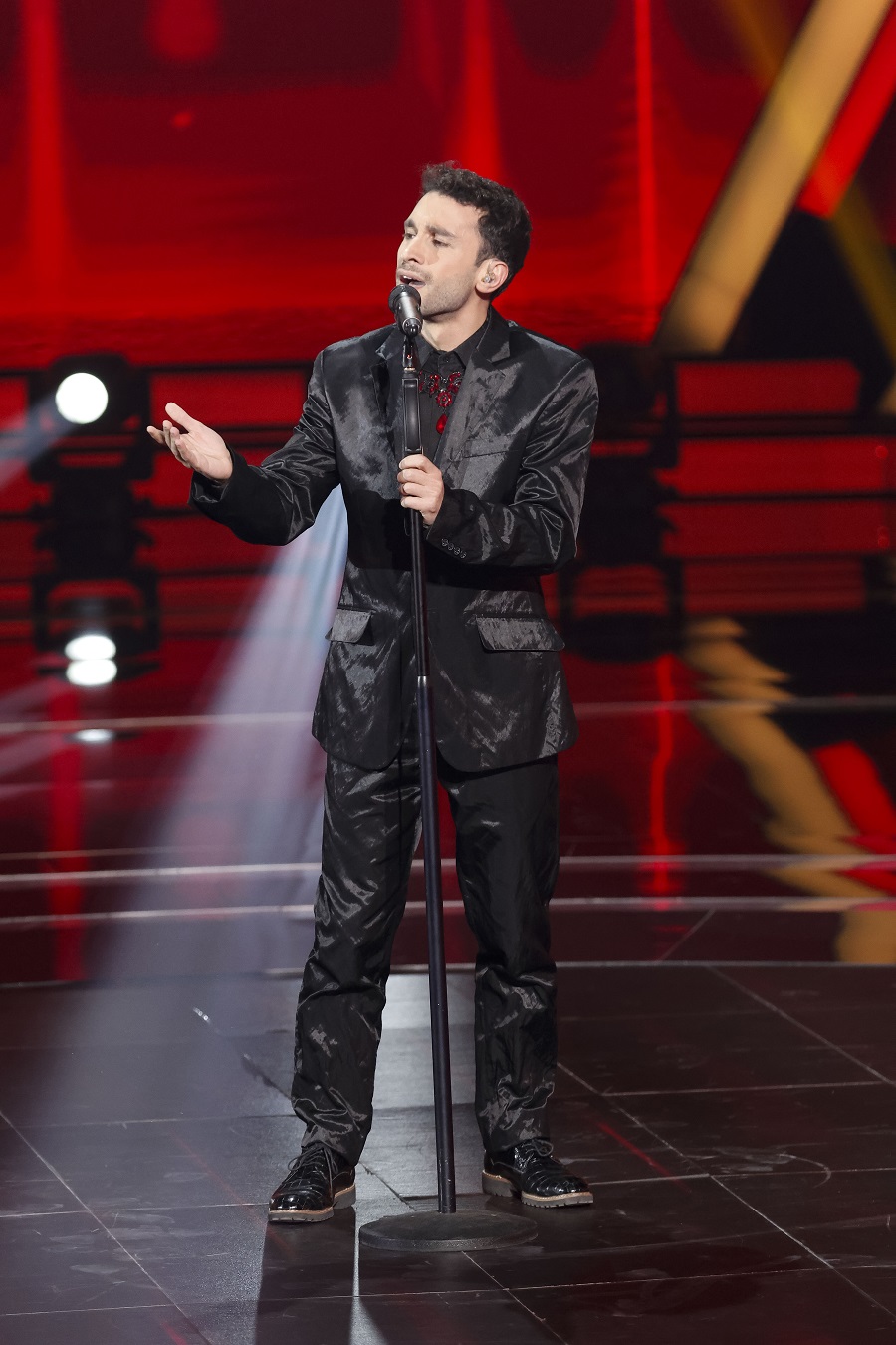 Στιγμιότυπο από τη σκηνή του ημιτελικού του The Voice of Greece