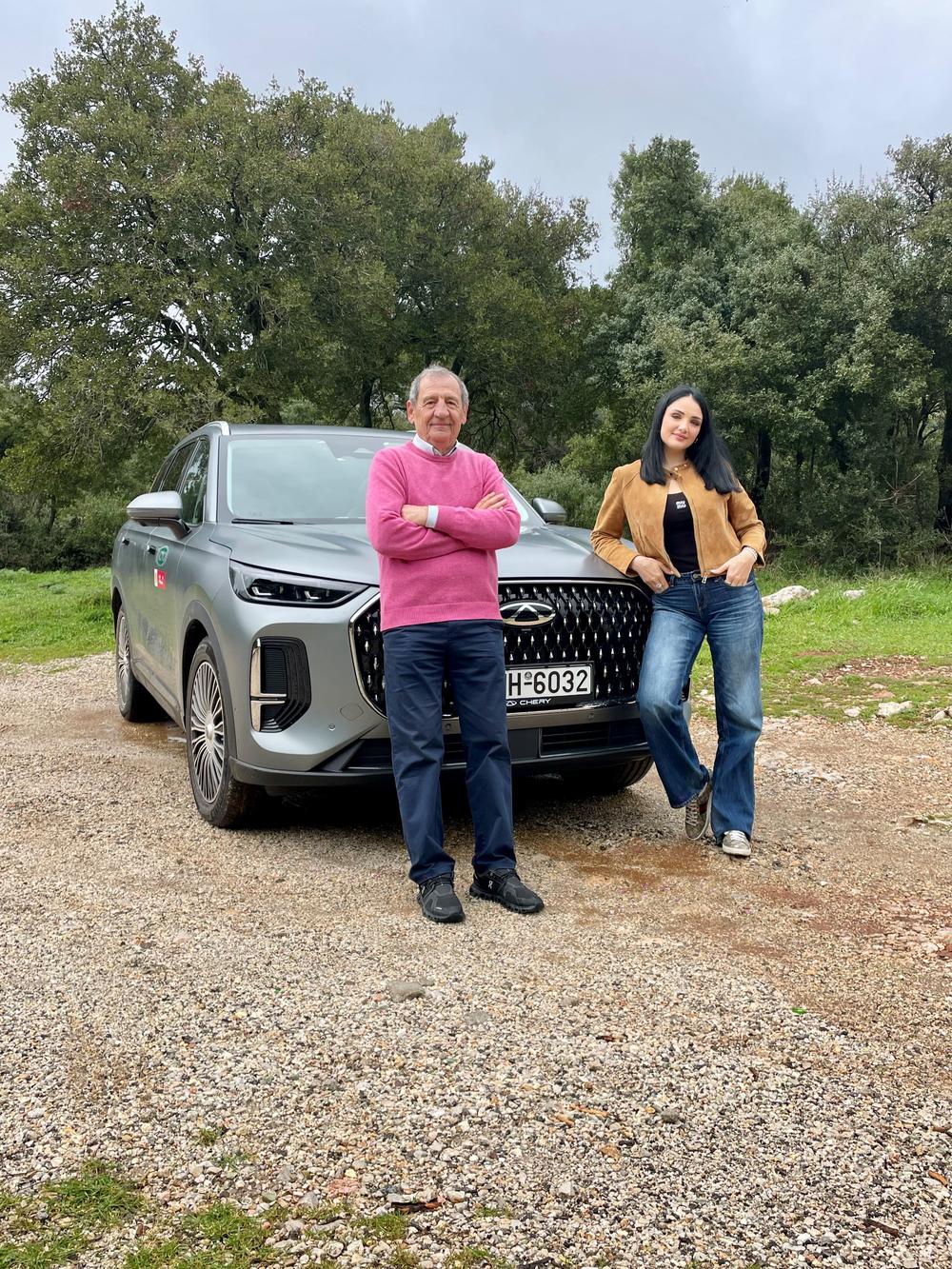 Στιγμιότυπο από τα γυρίσματα του TractioN με τη Βαλεντίνα Καραγεωργίου