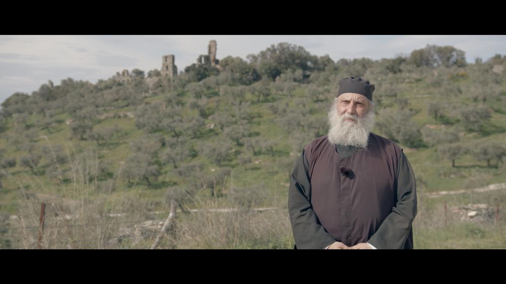 Η Δώρα Αναγνωστοπούλου με τον Γέροντα Εφραίμ