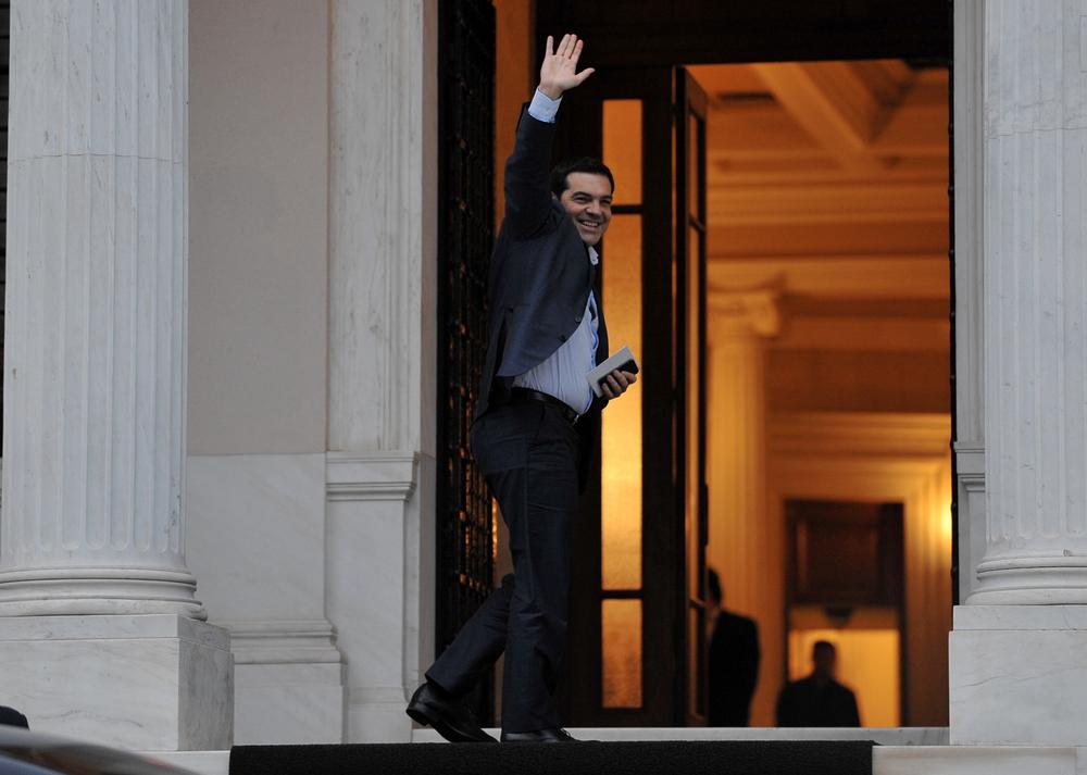 Ο Αλέξης Τσίπρας στο Μέγαρο Μαξίμου το 2015