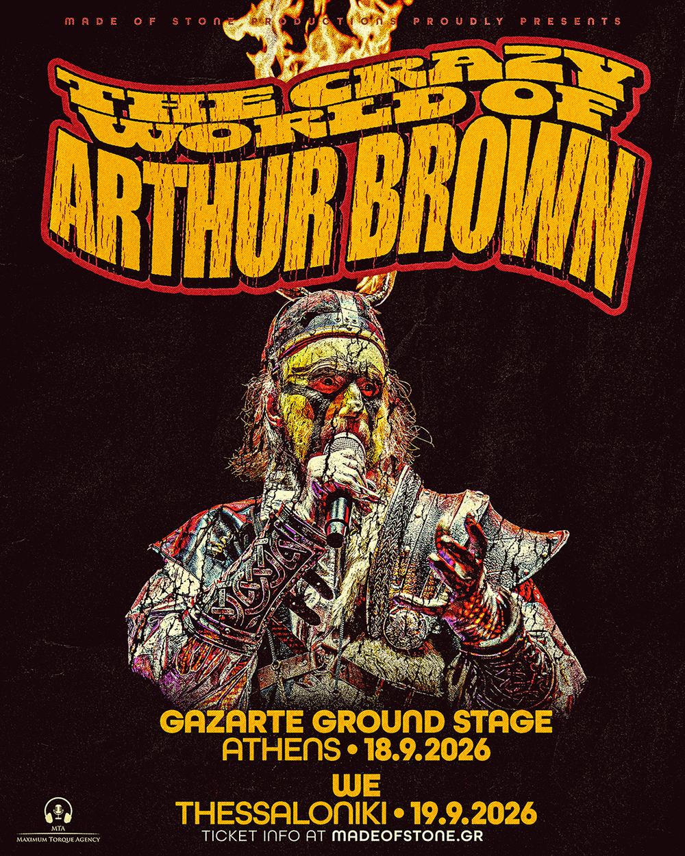 Ο Arthur Brown σε ζωντανή εμφάνιση στη σκηνή